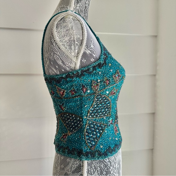 Beaded and Sequin Embellished Cropped Tank size XS - Picture 5 of 10